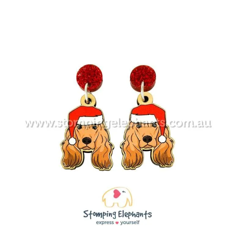 Christmas Dog Breed Dangle Earrings A-C