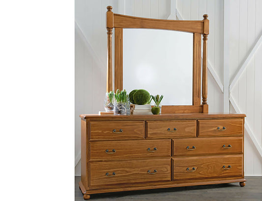 Adelaide Collection dresser with mirror by Flamingo Furniture
