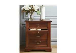 Traditional Empire Collection timber bedside table by Flamingo Furniture