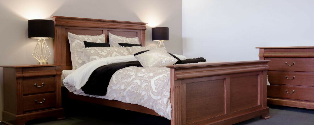 Elmslea Collection Australian made timber bedroom suite by Flamingo Furniture