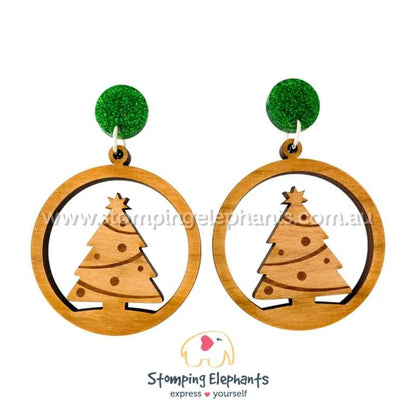 Christmas Tree Dangle Earrings