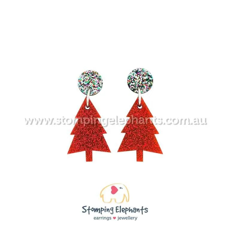Christmas Tree Dangle Earrings
