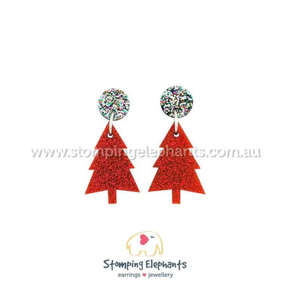 Christmas Tree Dangle Earrings