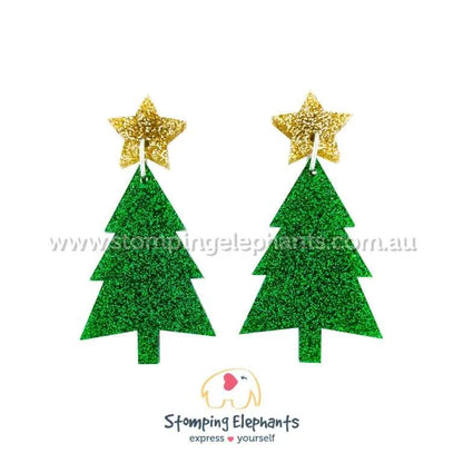 Christmas Tree Dangle Earrings