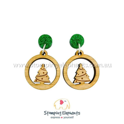 Christmas Tree Dangle Earrings