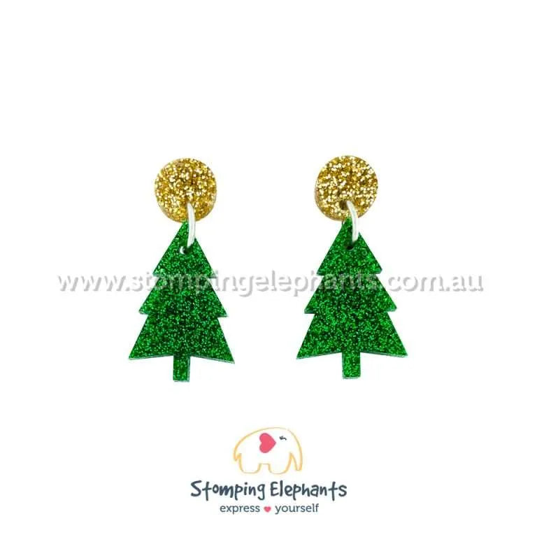 Christmas Tree Dangle Earrings