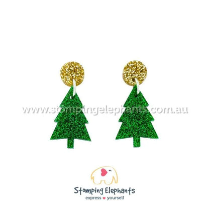 Christmas Tree Dangle Earrings