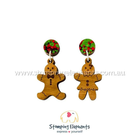 Traditional Christmas Dangle Earrings