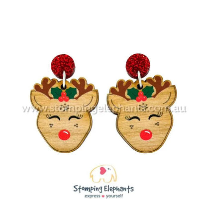 Traditional Christmas Dangle Earrings