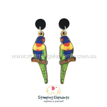Native Australian Bird Dangle Earrings