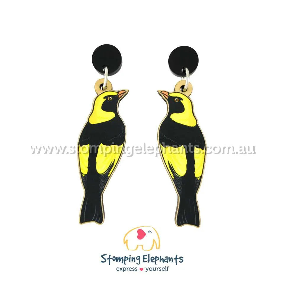 Native Australian Bird Dangle Earrings