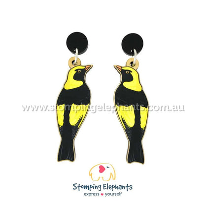 Native Australian Bird Dangle Earrings