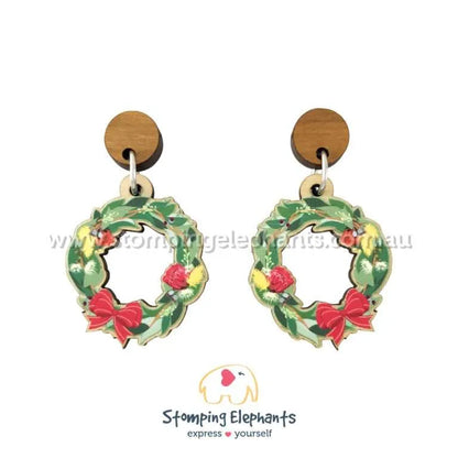 Traditional Christmas Dangle Earrings
