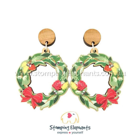 Aussie Christmas Dangle Earrings