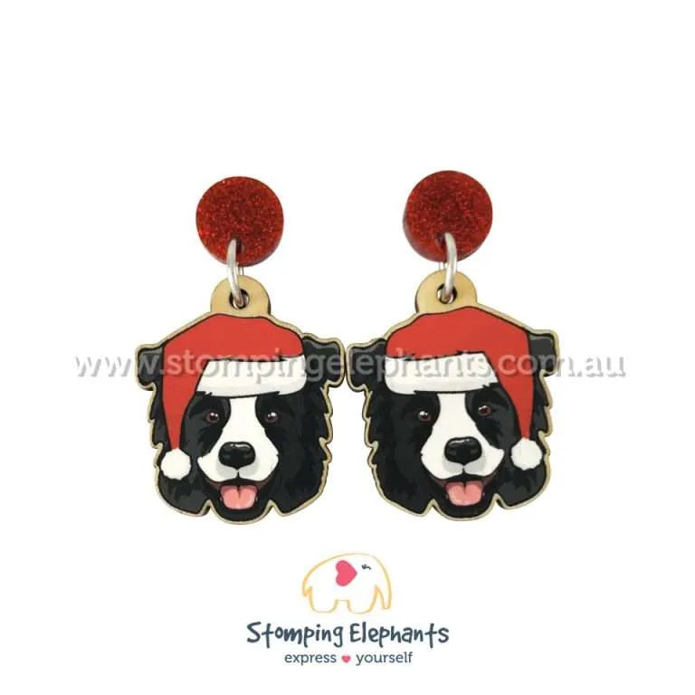Christmas Dog Breed Dangle Earrings A-C