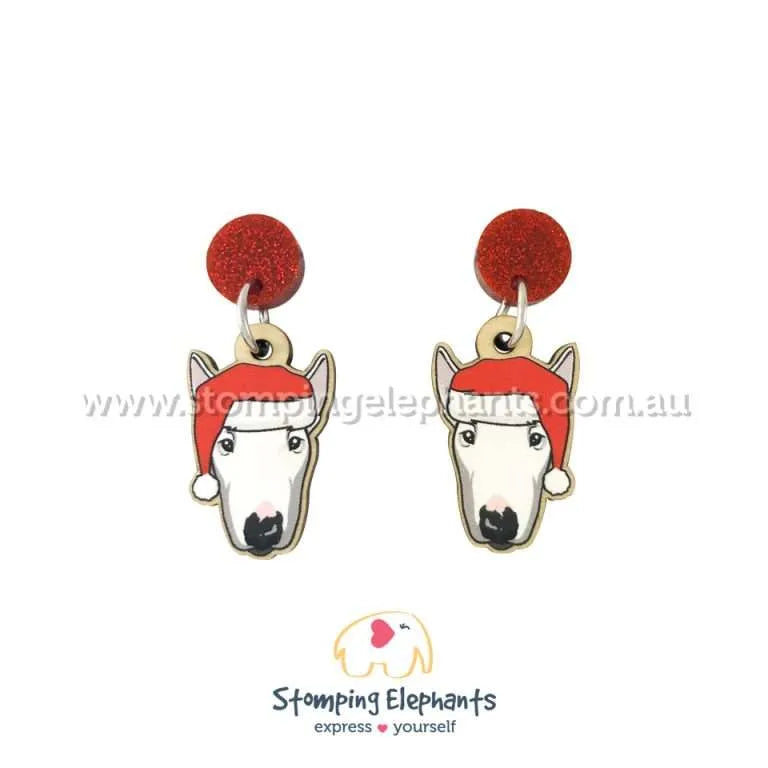 Christmas Dog Breed Dangle Earrings A-C
