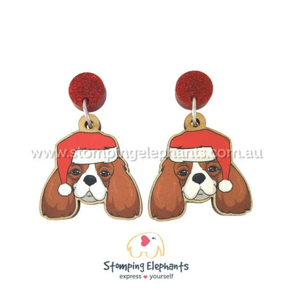 Christmas Dog Breed Dangle Earrings A-C