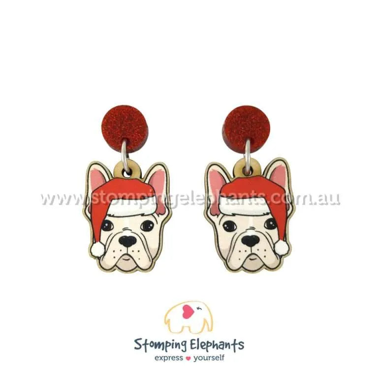 Christmas Dog Breed Dangle Earrings D-G