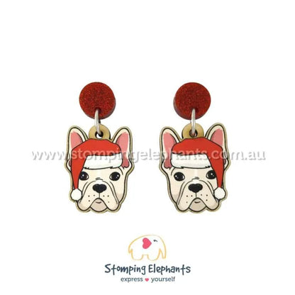 Christmas Dog Breed Dangle Earrings D-G