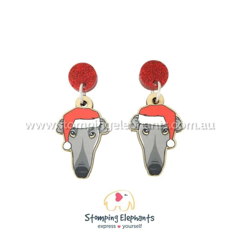 Christmas Dog Breed Dangle Earrings D-G