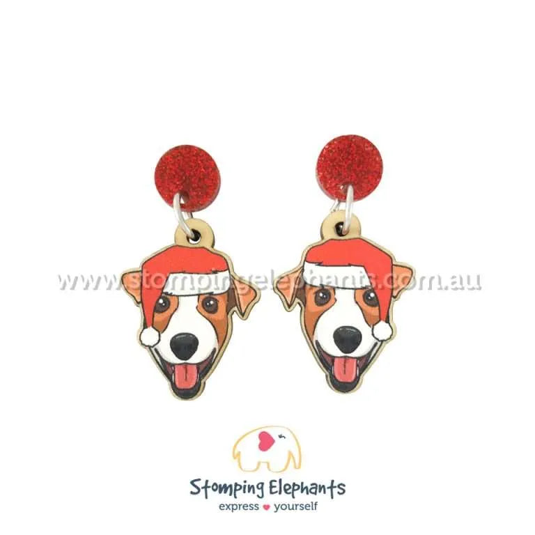 Christmas Dog Breed Dangle Earrings H-L