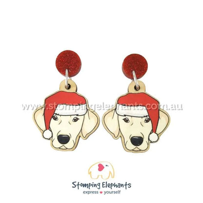 Christmas Dog Breed Dangle Earrings H-L