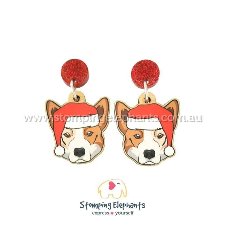 Christmas Dog Breed Dangle Earrings A-C