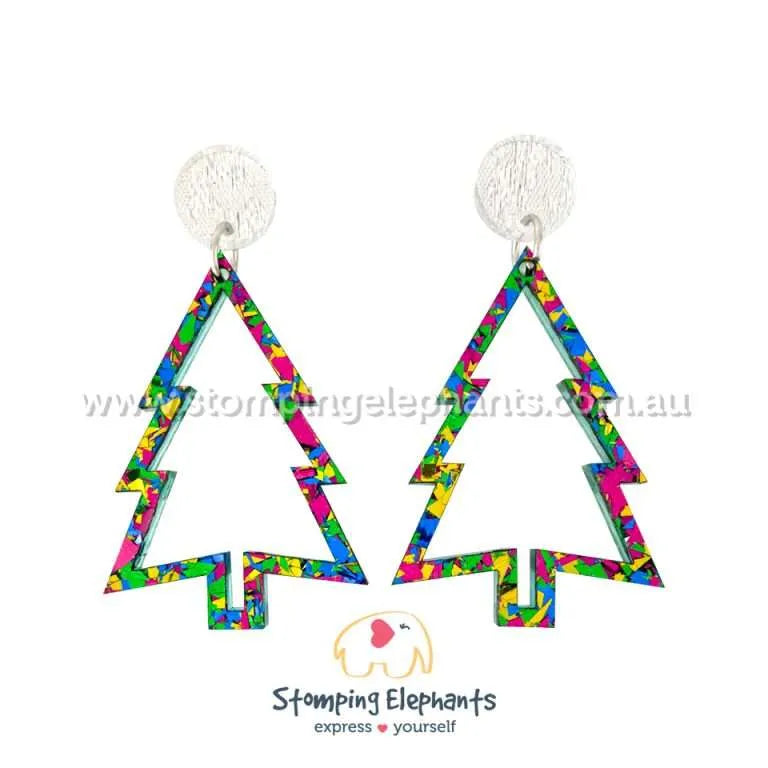 Christmas Tree Dangle Earrings