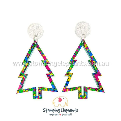Christmas Tree Dangle Earrings