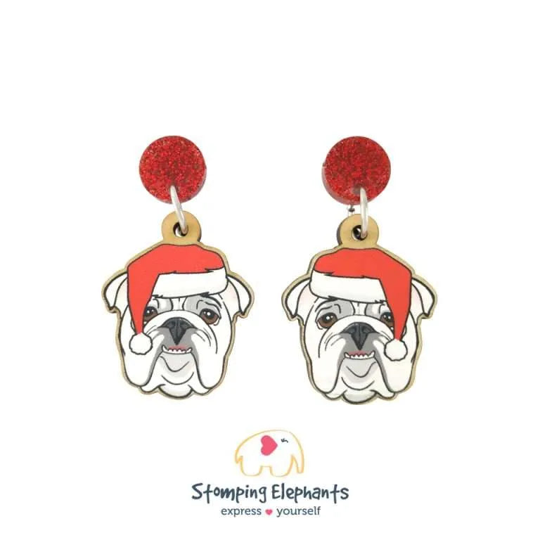 Christmas Dog Breed Dangle Earrings D-G