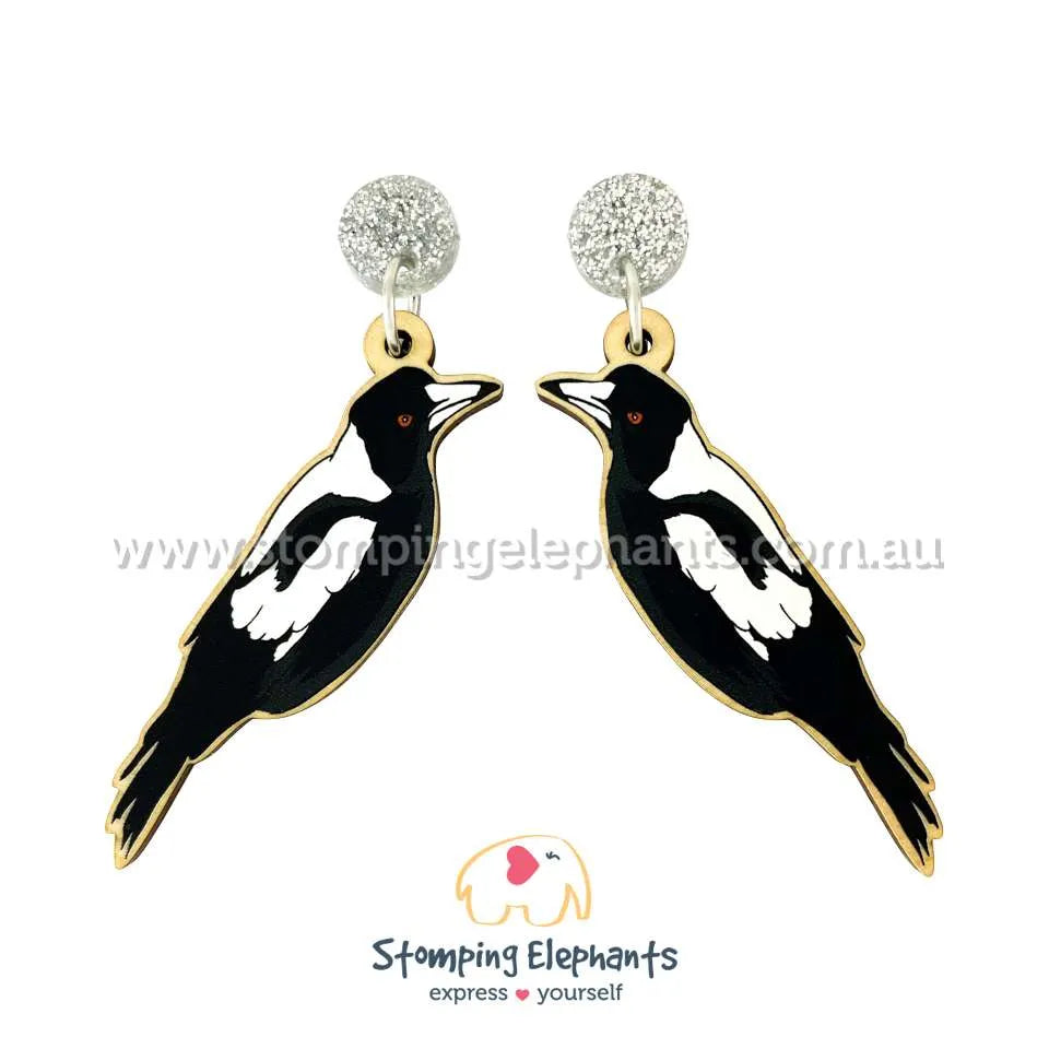 Native Australian Bird Dangle Earrings