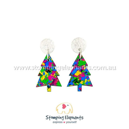 Christmas Tree Dangle Earrings