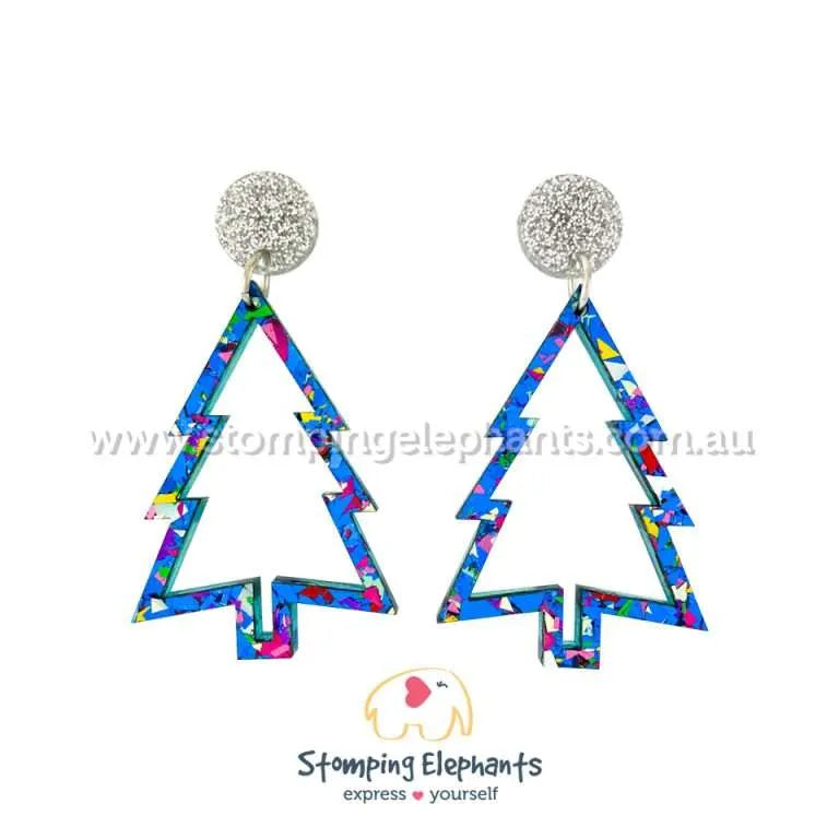 Christmas Tree Dangle Earrings