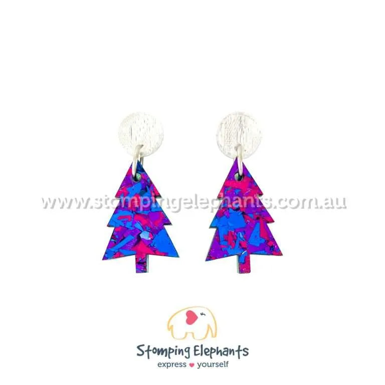 Christmas Tree Dangle Earrings