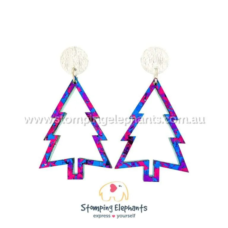 Christmas Tree Dangle Earrings