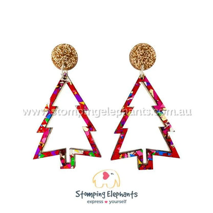 Christmas Tree Dangle Earrings