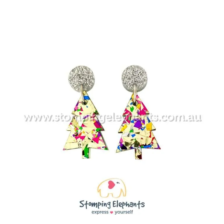 Christmas Tree Dangle Earrings
