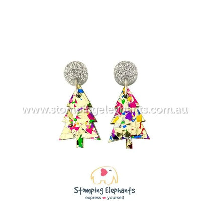 Christmas Tree Dangle Earrings
