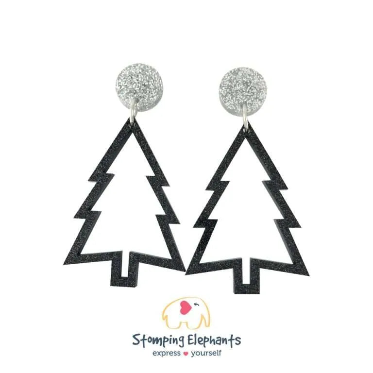 Christmas Tree Dangle Earrings