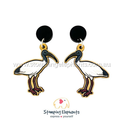 Native Australian Bird Dangle Earrings