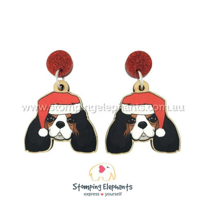 Christmas Dog Breed Dangle Earrings A-C