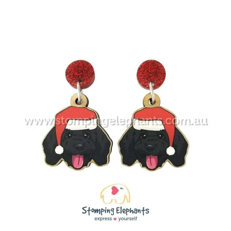 Christmas Dog Breed Dangle Earrings A-C