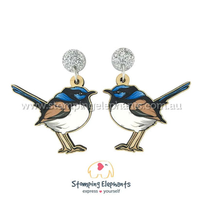 Native Australian Bird Dangle Earrings