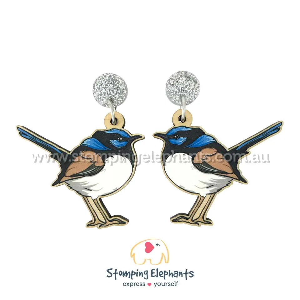 Native Australian Bird Dangle Earrings