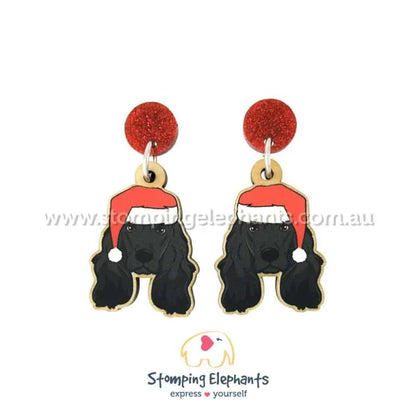 Christmas Dog Breed Dangle Earrings A-C
