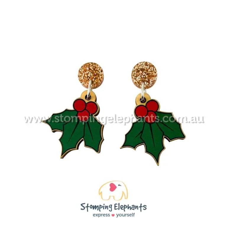 Traditional Christmas Dangle Earrings