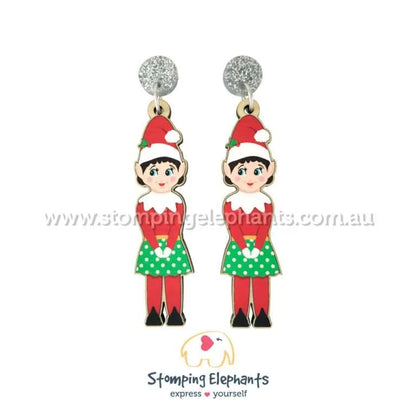 Traditional Christmas Dangle Earrings