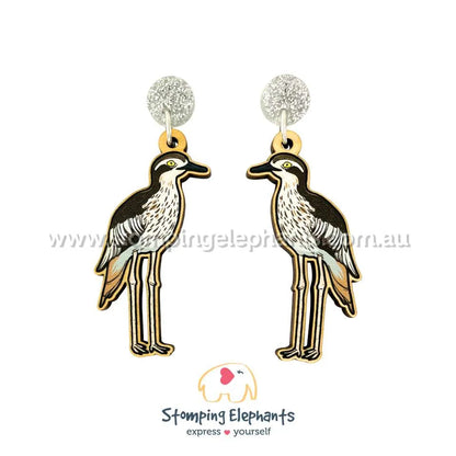 Native Australian Bird Dangle Earrings
