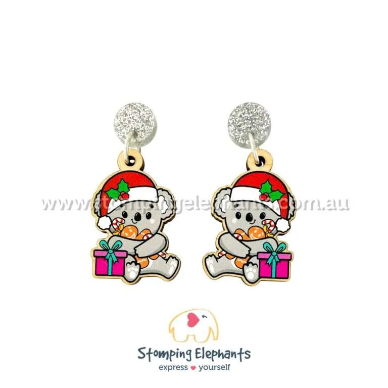 Aussie Christmas Dangle Earrings