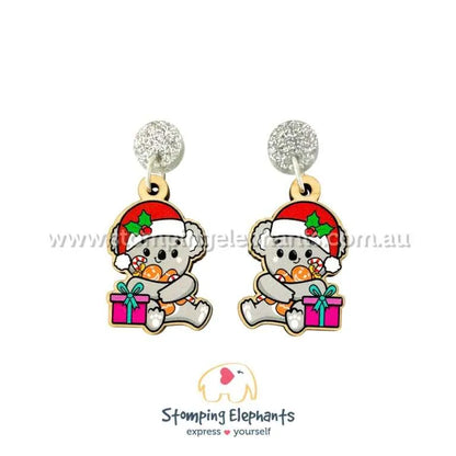 Aussie Christmas Dangle Earrings